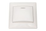 Smartbuy SBE-01w-10-SW1-1 Выключатель 1-клавишный с индикатором 10А белый Венера