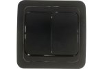Smartbuy SBE-02b-10-SW2-0-c Выключатель 2-клавишный 10А черный Марс