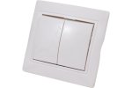 Smartbuy SBE-01w-10-SW2-0 Выключатель 2-клавишный 10А белый Венера