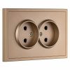 Smartbuy SBE-09c-10-S2-N Розетка двойная без заземления 10А шампань Капелла
