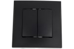 Smartbuy SBE-08b-10-SW2-0 Выключатель 2-клавишный 10А черный Вега