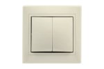Smartbuy SBE-01i-10-SW2-0-c Выключатель 2-клавишный 10А бежевый Венера