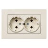 Smartbuy SBE-06i-16-S2-Z Розетка двойная с заземлением бежевая