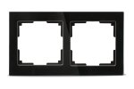 Smartbuy SBE-05b-Glass-FR-2 Рамка 2-местная стекло черная Нептун