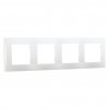 Smartbuy SBE-08w-00-FR-4 Рамка 4-местная горизонтальная белая Вега