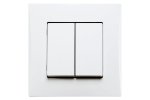 Smartbuy SBE-08w-10-SW22-0 Выключатель проходной 2-клавишный 10А белый Вега