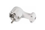 Smartbuy SBE-16-P11-w Вилка, угловая плоская (8 мм) с/з с кольцом белая 16А 250В