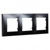 Smartbuy SBE-08b-00-FR-3 Рамка 3-местная горизонтальная черная Вега
