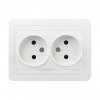 Smartbuy SBE-02w-10-S2-N-c Розетка двойная одноместная без заземления 10А белая