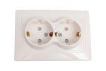 Smartbuy SBE-01w-16-S2-1Z-c Розетка двойная одноместная с заземлением 16А