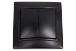 Smartbuy SBE-01b-10-SW2-0-c Выключатель 2-клавишный 10А черный, Венера