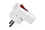 Smartbuy SBE-16-P12-w Вилка, угловая с/з с выключателем белая 16А 250В