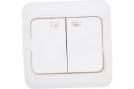 Smartbuy SBE-02w-10-SW2-1 Выключатель 2-клавишный с индикатором 10А