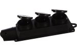 Smartbuy SBE-16-3-00-R Розетка, трехместная с защитными крышками каучуковая 230В, 2P+PE