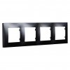 Smartbuy SBE-08b-00-FR-4 Рамка 4-местная горизонтальная черная Вега