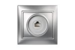 Smartbuy SBE-01s-S1-RJ Розетка компьютерная RJ-45 1-местная серебро Венера