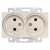 Smartbuy SBE-05i-10-S2-N Розетка двойная без заземления бежевая Нептун