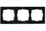Smartbuy SBE-05b-Glass-FR-3 Рамка 3-местная стекло черная Нептун
