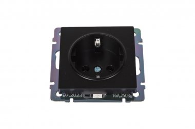 Фотография товара 'Smartbuy SBE-05b-16-S1-Z Розетка с заземлением 16А черная Нептун'