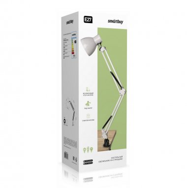 Фотография товара 'Smartbuy SBL-DLc-E27-w Настольный светильник под лампу E27 на струбцине'