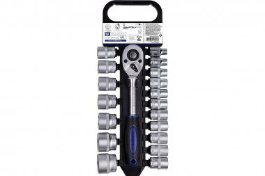 Фотография товара 'Smartbuy SBT-PRO-SSW-19 Набор головок и трещотка, на 1/2 дюйма, 19 предметов, CR-V сталь'