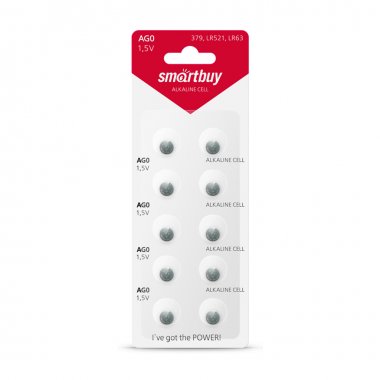 Фотография товара 'Smartbuy SBBB-AG0-10B Батарейка часовая AG0-10B (100/2000)'