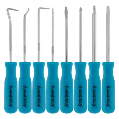 Фотография товара 'Smartbuy SBT-SHS-8p1 Набор крючков и отверток, 8 шт, 0/45/90/135 град., D3x135мм'