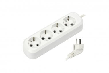 Фотография товара 'Smartbuy SBE-16-4-05-Z Удлинитель, 4 гнезда 5 метров 16А/3,5кВт ПВС 3х1,0'