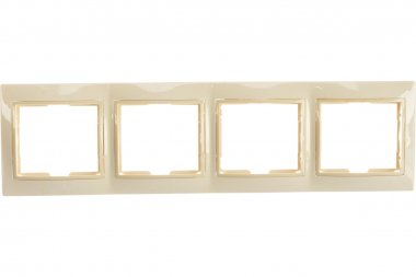 Фотография товара 'Smartbuy SBE-01i-00-FR-4 Рамка 4-местная горизонтальная бежевая Венера'