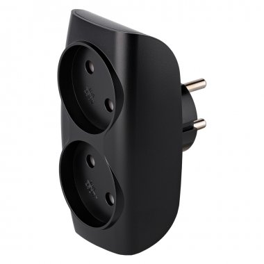 Фотография товара 'Smartbuy SBE-10-A04b-2 Разветвитель сетевой Тройник , 2 гнезда без заземления 10А 250B'