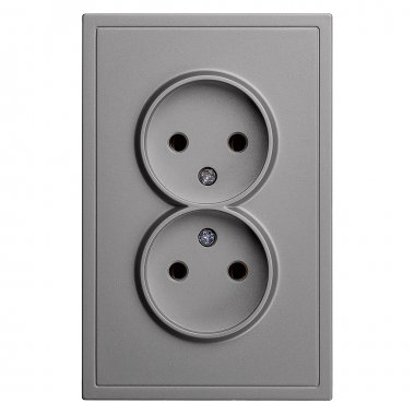 Фотография товара 'Smartbuy SBE-09g-10-S2-N Розетка двойная без заземления 10А'