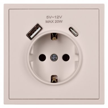 Фотография товара 'Smartbuy SBE-09i-16-S1-USB Розетка 1-местная с заземлением USB+Type 16А'