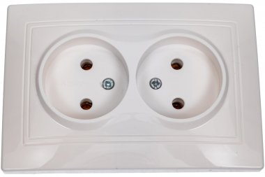 Фотография товара 'Smartbuy SBE-01w-10-S2-N Розетка двойная одноместная без заземления 10А белая Венера'