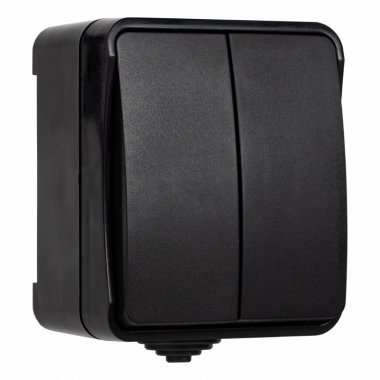 Фотография товара 'Smartbuy SBE-04b-10-SW2-0 Выключатель 2-клавишный 10А, IP54'