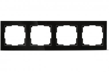 Фотография товара 'Smartbuy SBE-05b-Glass-FR-4 Рамка 4-местная стекло черная Нептун'