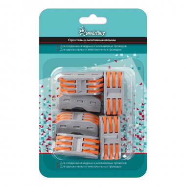 Фотография товара 'Smartbuy SBE-dincwcc-3-rp Строительно-монтажные клеммы проходные на DIN-рейку 3-3'