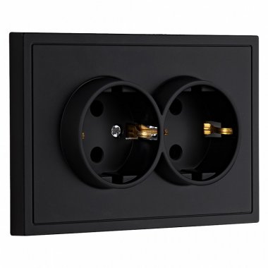 Фотография товара 'Smartbuy SBE-09b-16-S2-Z Розетка двойная с заземлением 16А'