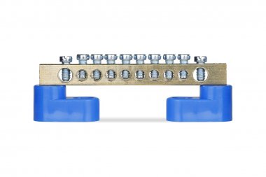 Фотография товара 'Smartbuy SBE-bc-10-2i Шина "N" нулевая (латунь) 6х9мм на двух угл. изоляторах 10 групп'