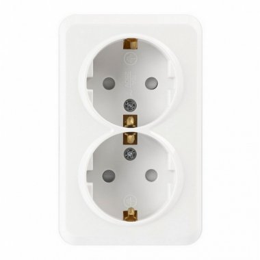 Фотография товара 'Smartbuy SBE-03w-16-S2-1Z Розетка 2-местная 16А с заземлением'