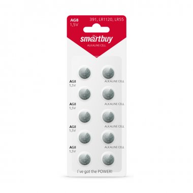 Фотография товара 'Smartbuy SBBB-AG8-10B Батарейка часовая AG8-10B (100/2000)'
