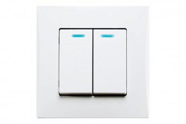 Фотография товара 'Smartbuy SBE-08w-10-SW2-1 Выключатель 2-клавишный с индикатором 10А белый Вега'