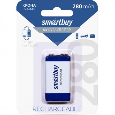 Фотография товара 'Smartbuy SBBR-9V-1B280 Аккумулятор NiMh 9V /1BL 280 mAh'