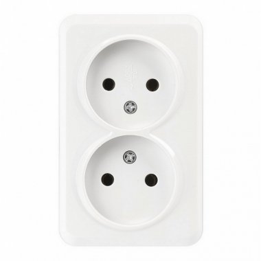 Фотография товара 'Smartbuy SBE-03w-10-S2-N Розетка 2-местная 10А без заземления'