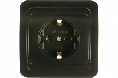 Фотография товара 'Smartbuy SBE-02b-16-S1-Z-c Розетка 1-местная с заземлением 16А черная Марс'