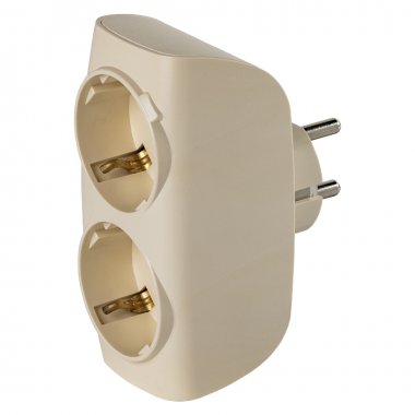 Фотография товара 'Smartbuy SBE-16-A04i-2z Разветвитель сетевой Тройник , 2 гнезда с заземлением 16А 250B'