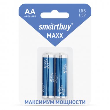 Фотография товара 'Smartbuy SBBM-2A02B Батарейка алкалиновая MAXX LR6/2B (24/240)'