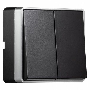 Фотография товара 'Smartbuy SBE-07b-10-SW2-0 Выключатель 2-клавишный 10А черный'