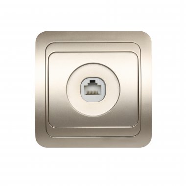 Фотография товара 'Smartbuy SBE-02c-S1-RJ Розетка компьютерная RJ-45 1-местная шампань Марс'