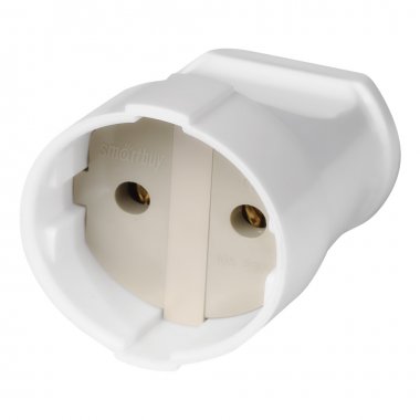 Фотография товара 'Smartbuy SBE-10-S02-w Штепсельное гнездо, без заземления белое 10А 250В'