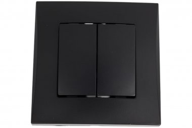 Фотография товара 'Smartbuy SBE-08b-10-SW2-0 Выключатель 2-клавишный 10А черный Вега'